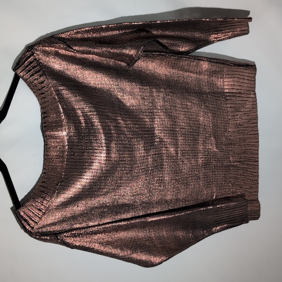 superdown Shiny Rose Off-the-Shoulder Sweater - Picture 5 of 9